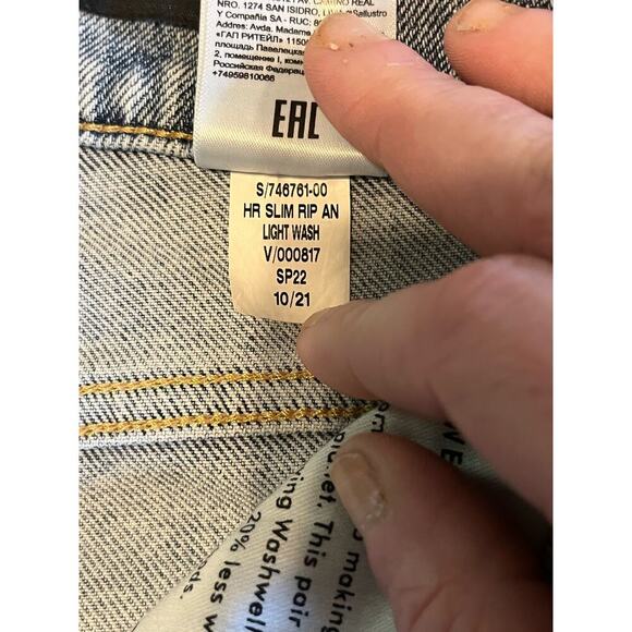 Banana Republic jeans sz 31 high rise vintage slim distressed light wash denim - Picture 8 of 10